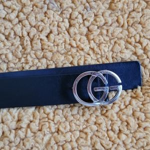 Authentic Double G Black Gucci Leather Belt